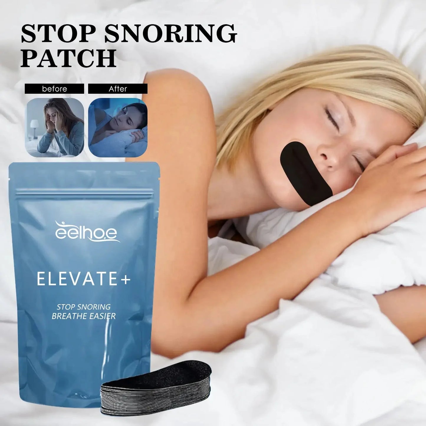 Eelhoe Anti Snoring Mouth Tape — Gentle Nighttime Mouth Closure for Quieter Sleep