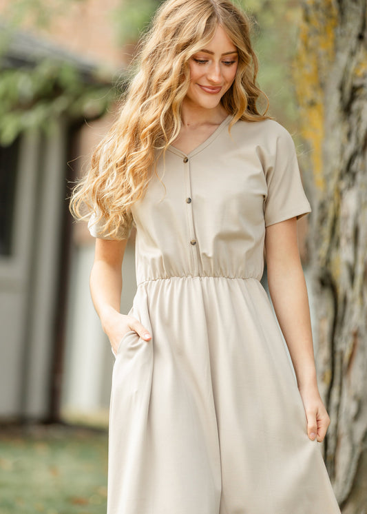 Ella Cinched Waist Midi Dress