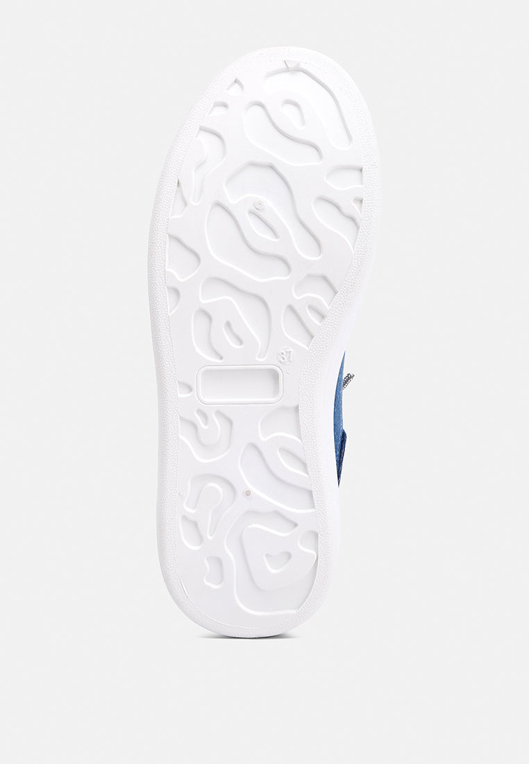Ena Rhinestone Embellished Denim Sneakers