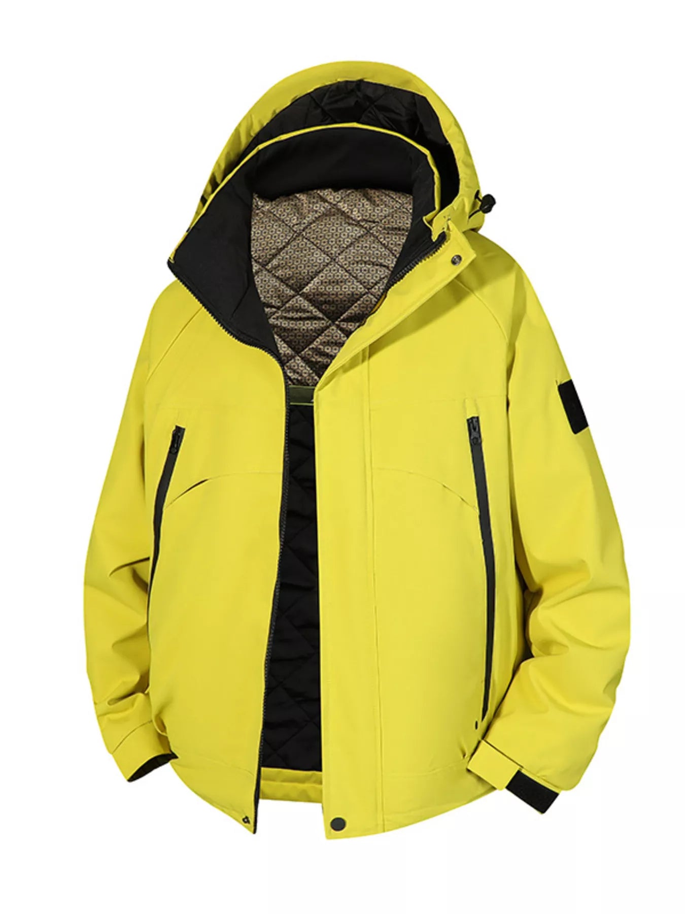 Men's Full Size Hooded Zip Up Winter Jacket Plus Size