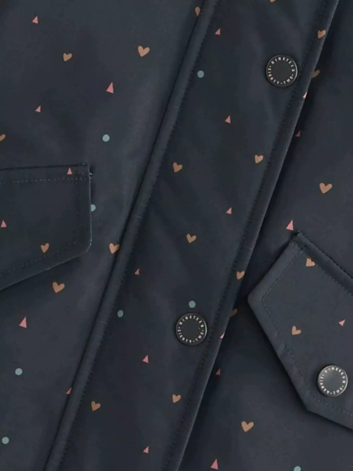 Children's Heart Print Zip Up Jacket