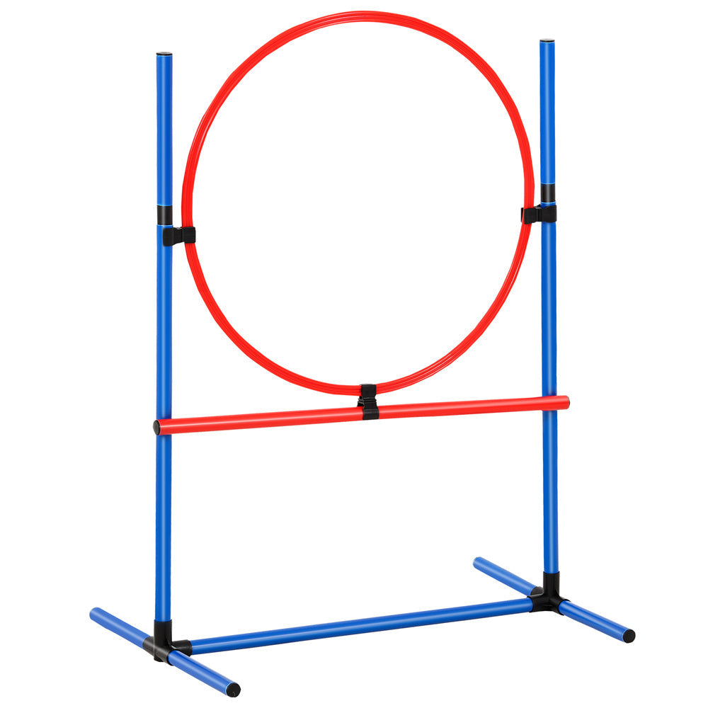 VEVOR Dog Agility Training Equipment 7 PCS Set Upgrade W Hurdles 2 Tunnels Ring
