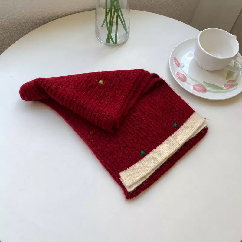 Colorful Dot Knitted Scarf