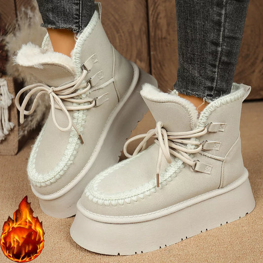 Lace Up Platform Ankle Boots