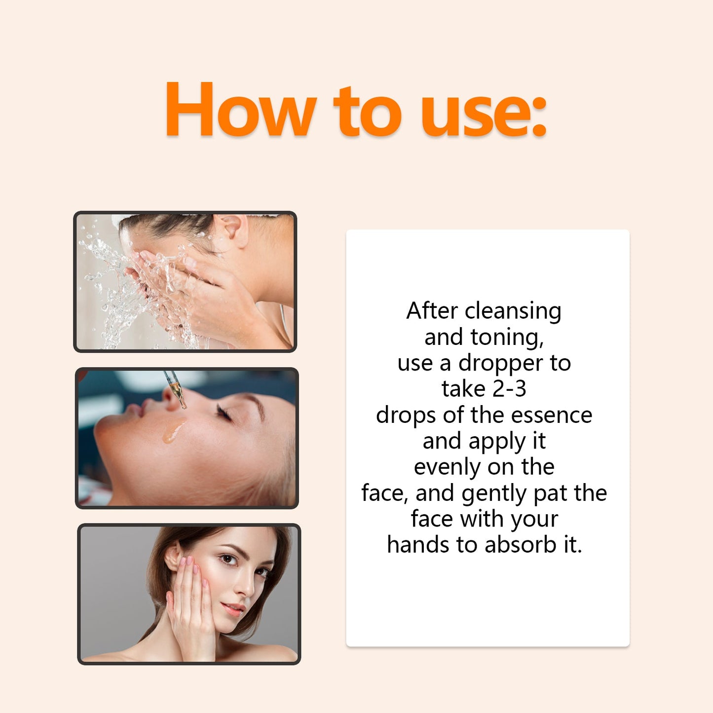 OUHOE Vitamin C Face Serum, Lighten Fine Lines And Tighten Facial Skin Anti-Aging Serum