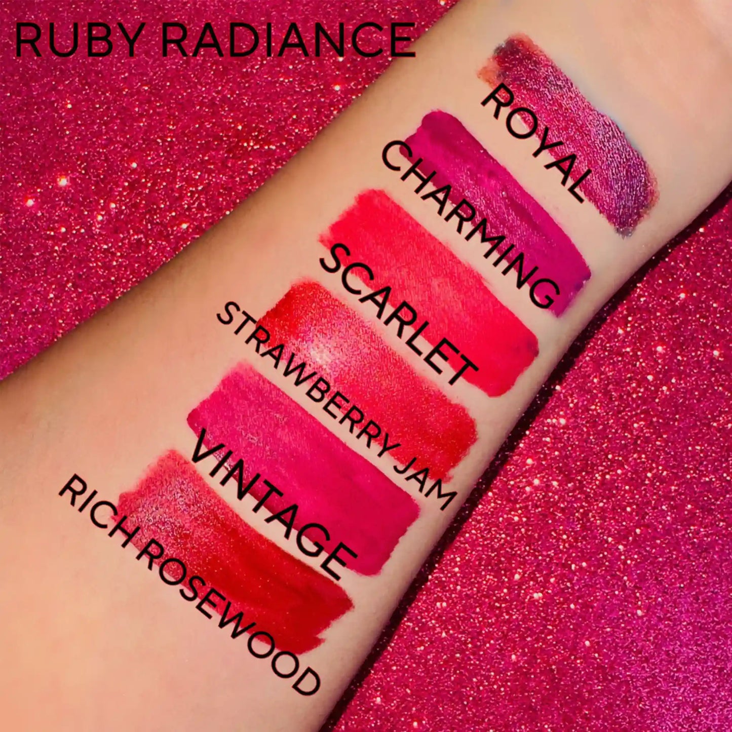 Prolux Ruby Radiance Metallic Matte Red Lipsticks
