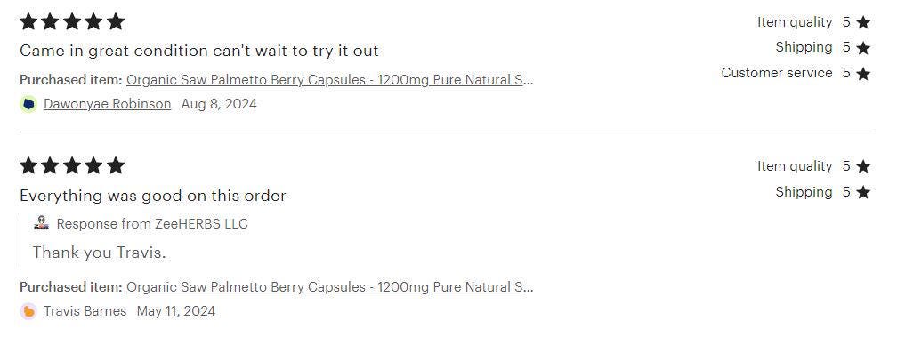 Saw Palmetto Berry Capsules - 1200mg Pure Natural Herbal Prostate Supplement for Daily Wellness