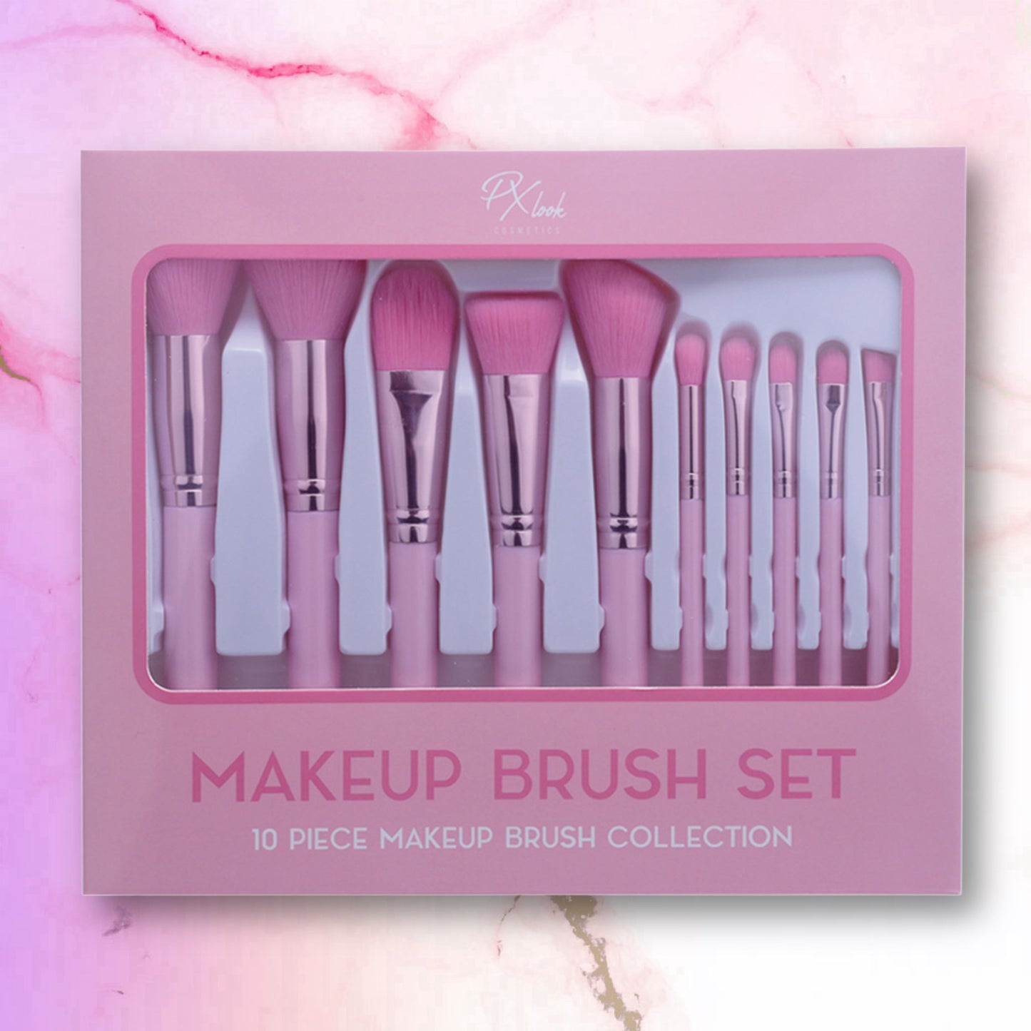 Makeup Brush - 10pc Marble Makeup Brush Collection Set