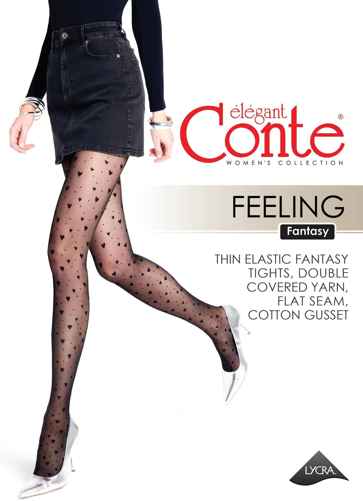 Fantasy Tights Conte Feeling - Hearts and Dots