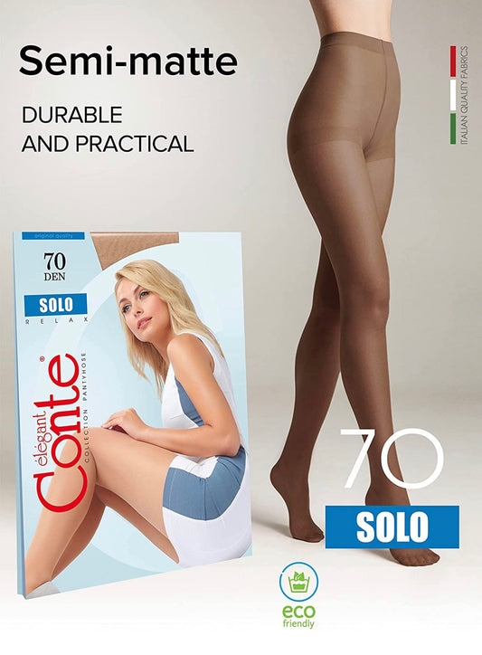 Conte Solo 70 Den - Classic Women's Tights With a Reinforced Shorts (15С-43СП)