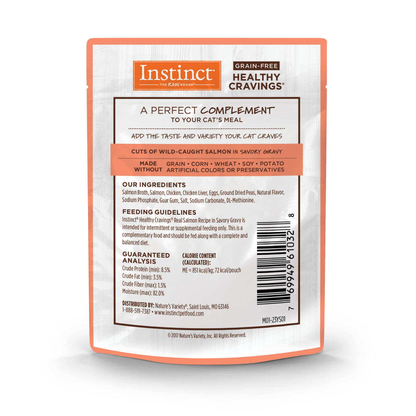 Instinct Healthy Cravings Salmon Cat Food Pouch (3oz)
