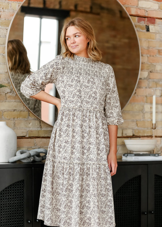 Isla 3/4 Sleeve Midi Dress