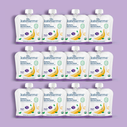 Kate Farms Pediatric Blended Meals, Banana & Blueberry, CS/12