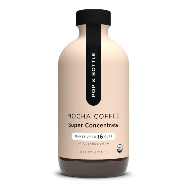 Pop & Bottle - Organic Mocha Coffee, 8 fl oz (Pack of 6) - Ready To Drink