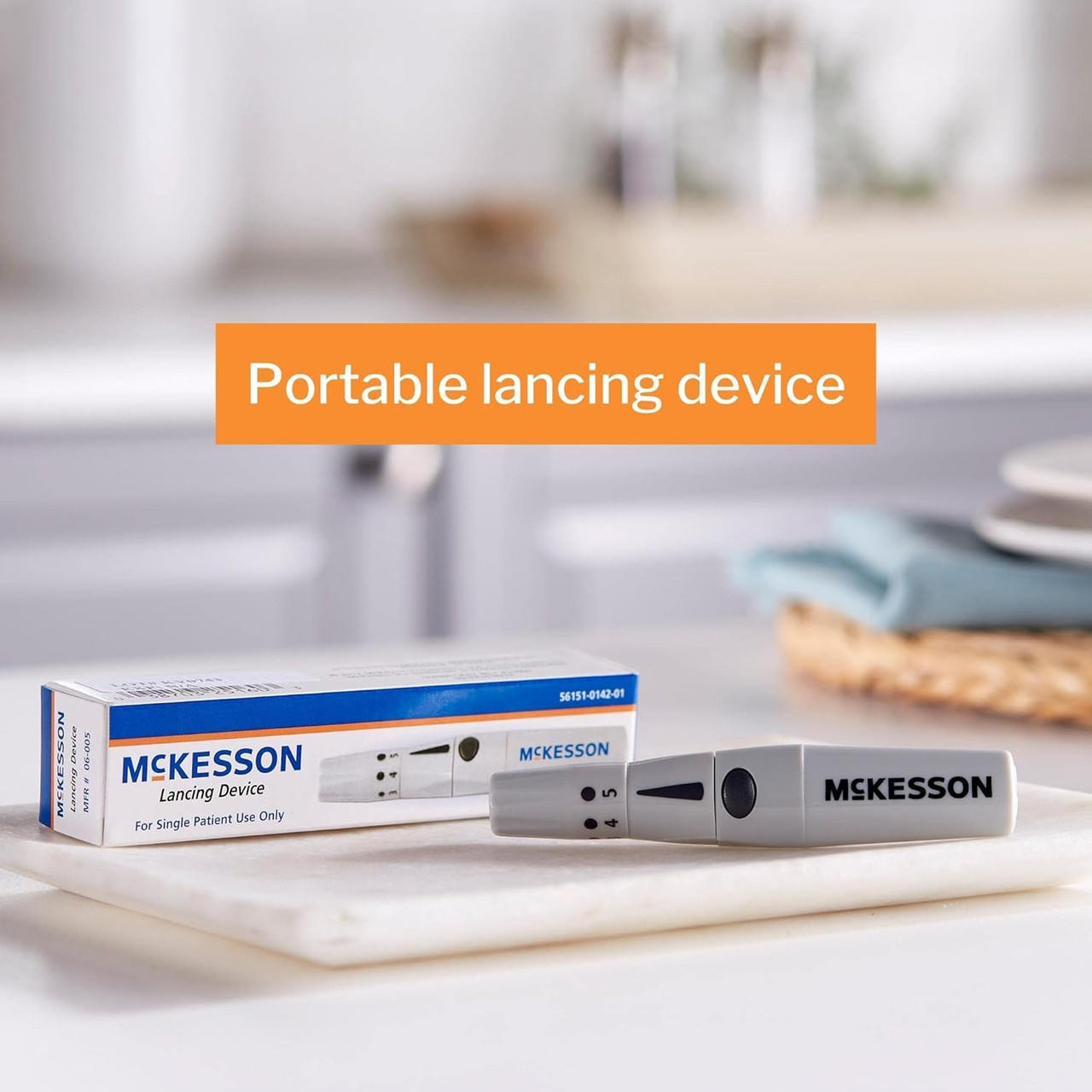McKesson Adjustable Depth Lancing Device, Spring-Loaded Trigger Button