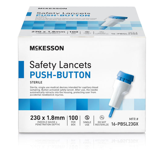 McKesson Twist Top Lancet Needle, 1.8 mm Depth, 28 Gauge
