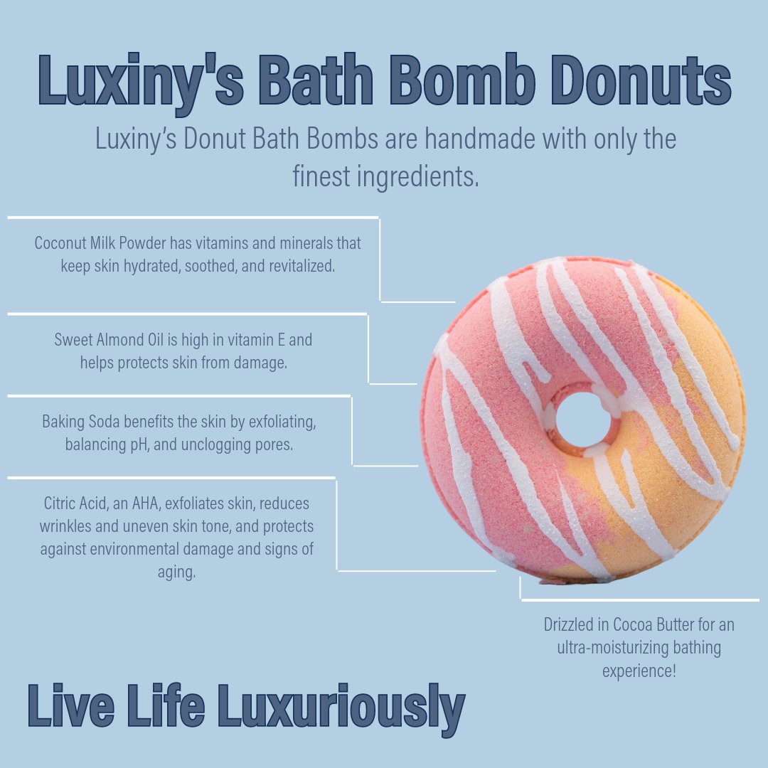 Bath Bomb | Mango Papaya Bath Bomb | Donut Bath Bombs