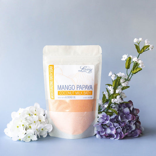 Coconut Milk Bath | Bath Fizz | Moisturizing Bath Soak | Mango Papaya