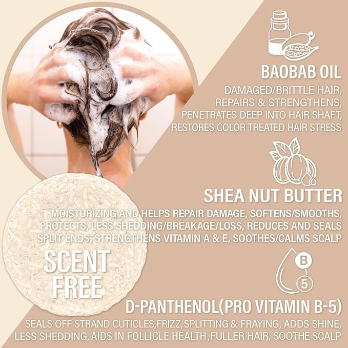 Unscented Shampoo Bar - Strength