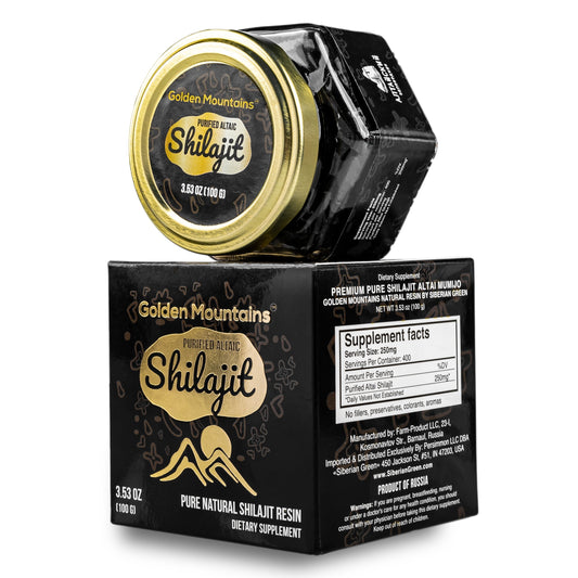 Golden Mountains Shilajit Resin 100g: Pure Altai Mountains Shilajit by Siberian Green