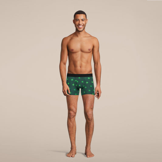 Men's Weed Boxer Brief Underwear with Pouch