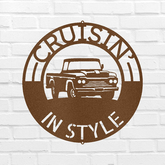 Classic Pickup Truck Personalized Gifts - Custom Metal Sign