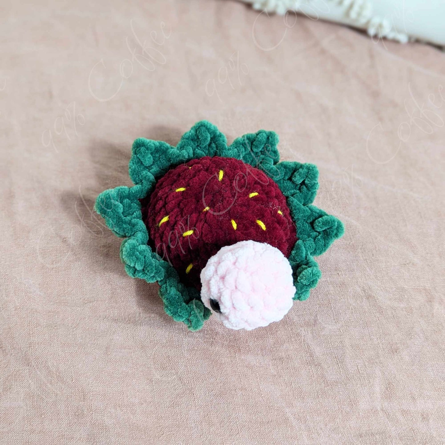 Mini Strawberry Turtle Plushie