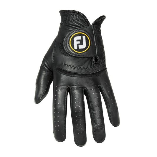 FootJoy Men's StaSof Golf Glove, Black, Small, Worn on Left Hand