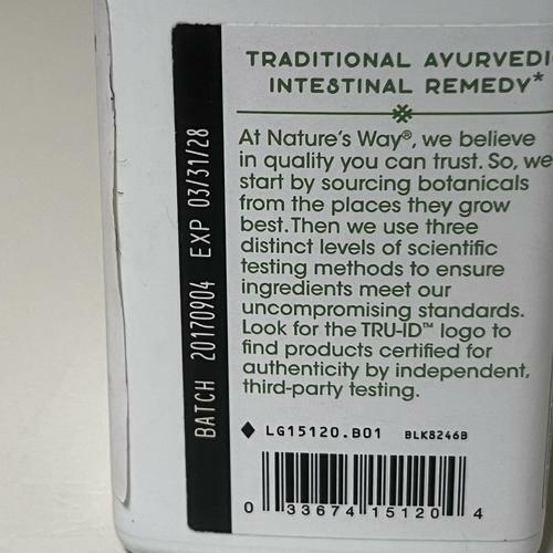 Nature's Way Neem Leaf Traditional Ayurvedic Intestinal Remedy 950 mg, 100 Count