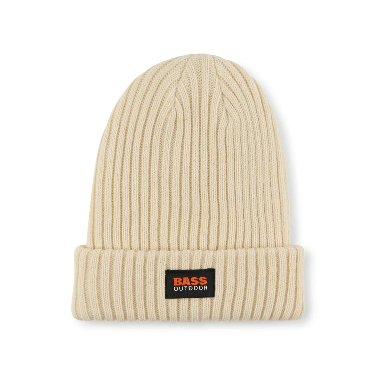 BASS Women's Large Gauge Knit Beanie Hat Ecru One Size