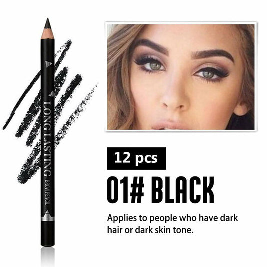 Magic Microblade Eyebrow Pen Waterproof Dark Grey 2Pcs 4-Tip Contouring Pencil