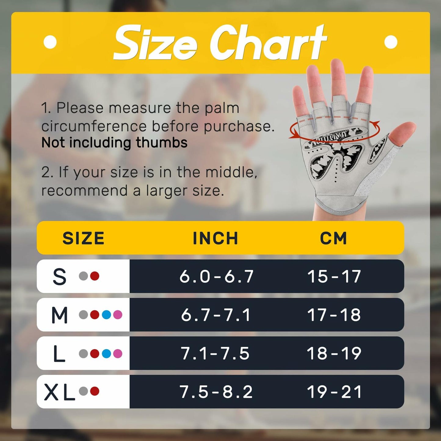 WULIVA Workout Gloves Padded Detachable Strap Gym Cycling Training Bag