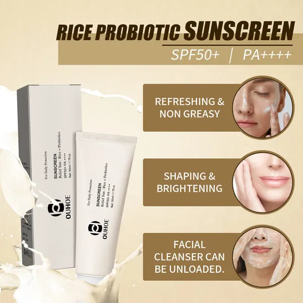 OUHOE Rice + Probiotics Sunscreen SPF 50