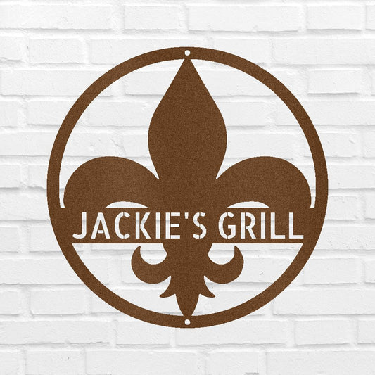Fleur De Lis Personalized Gifts - Custom Metal Sign