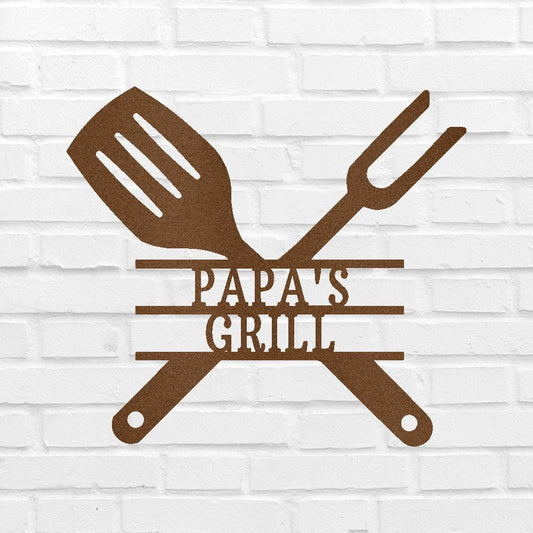 Grilling Utensils Personalized Gifts - Custom Metal Sign