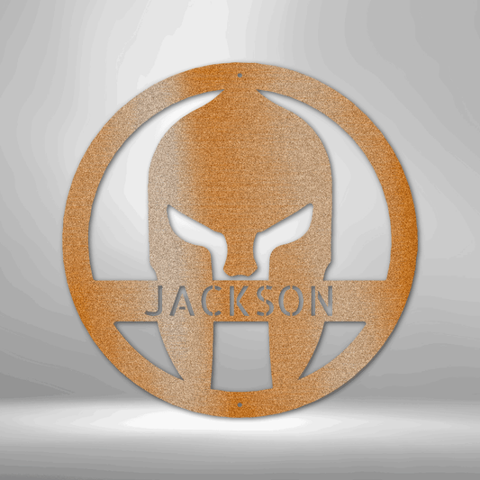Spartan Helmet Personalized Gifts - Custom Metal Sign