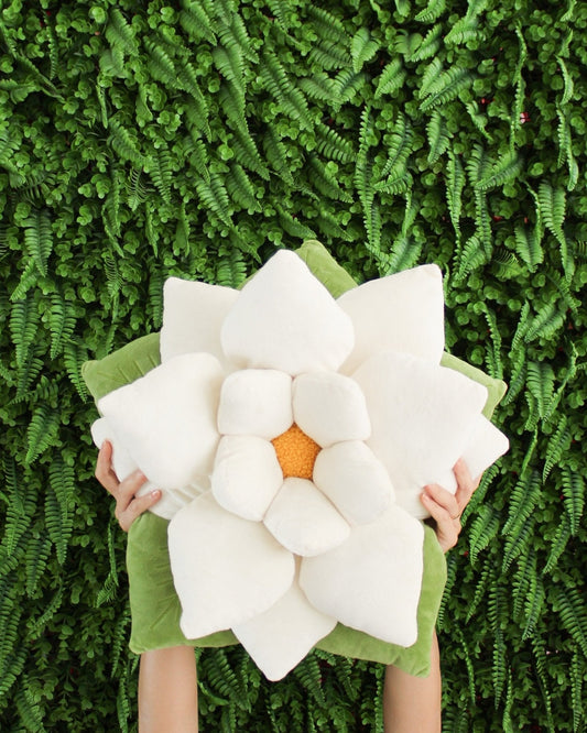 Poinsettia Pillow - Marshmallow White