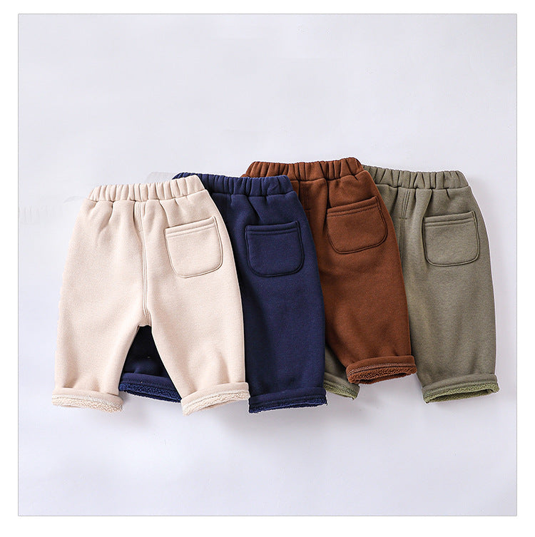 Infant Baby Girls 4-Colors Velvet-In Winter Pants