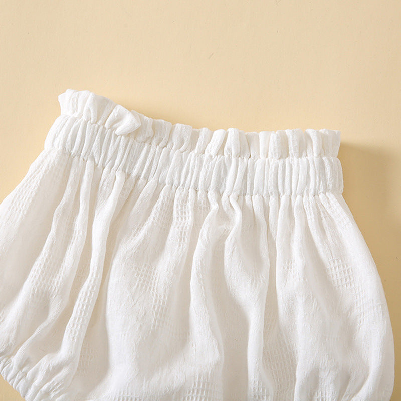 Baby Boys And Girls Cute Print Pattern Short Pants With Buttons
