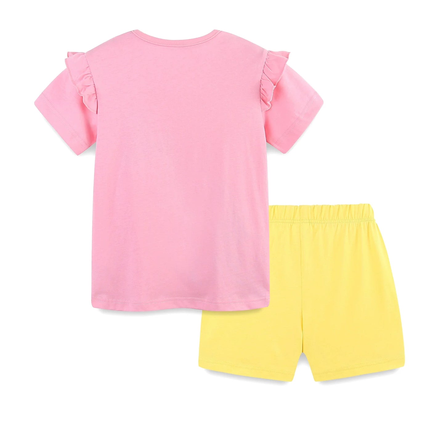 Summer Baby Kids Cute Elephant Pattern T-shirt and Shorts Clothing Set for Girls