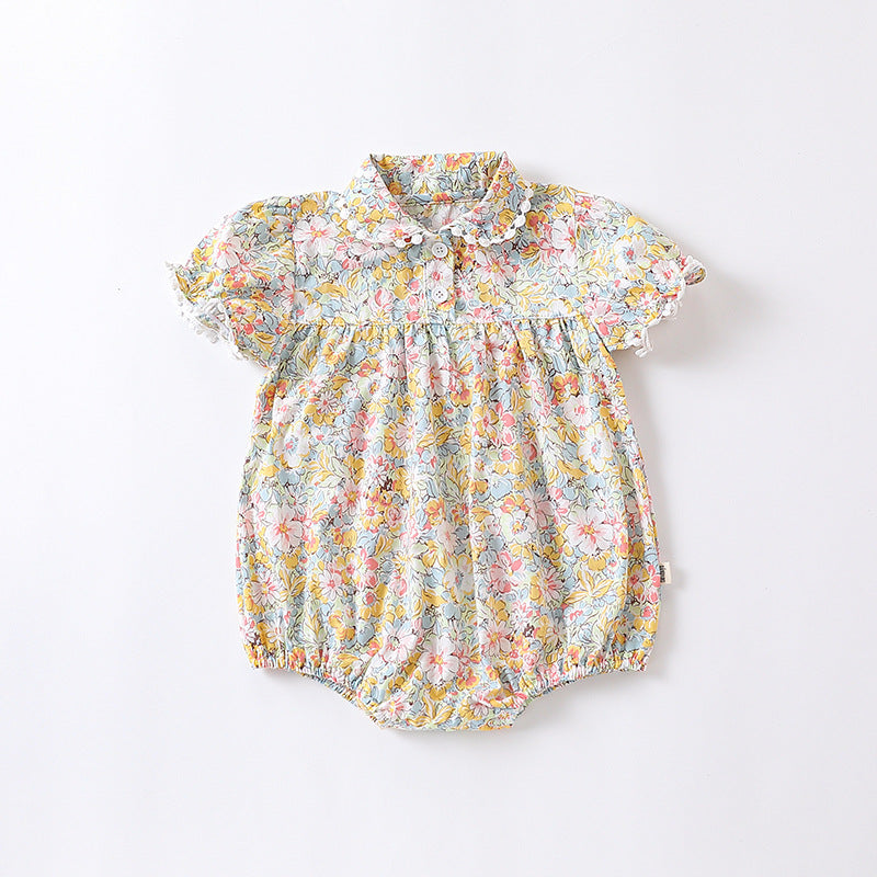 Baby Floral Pattern Fashion Princess Onesie&Sets