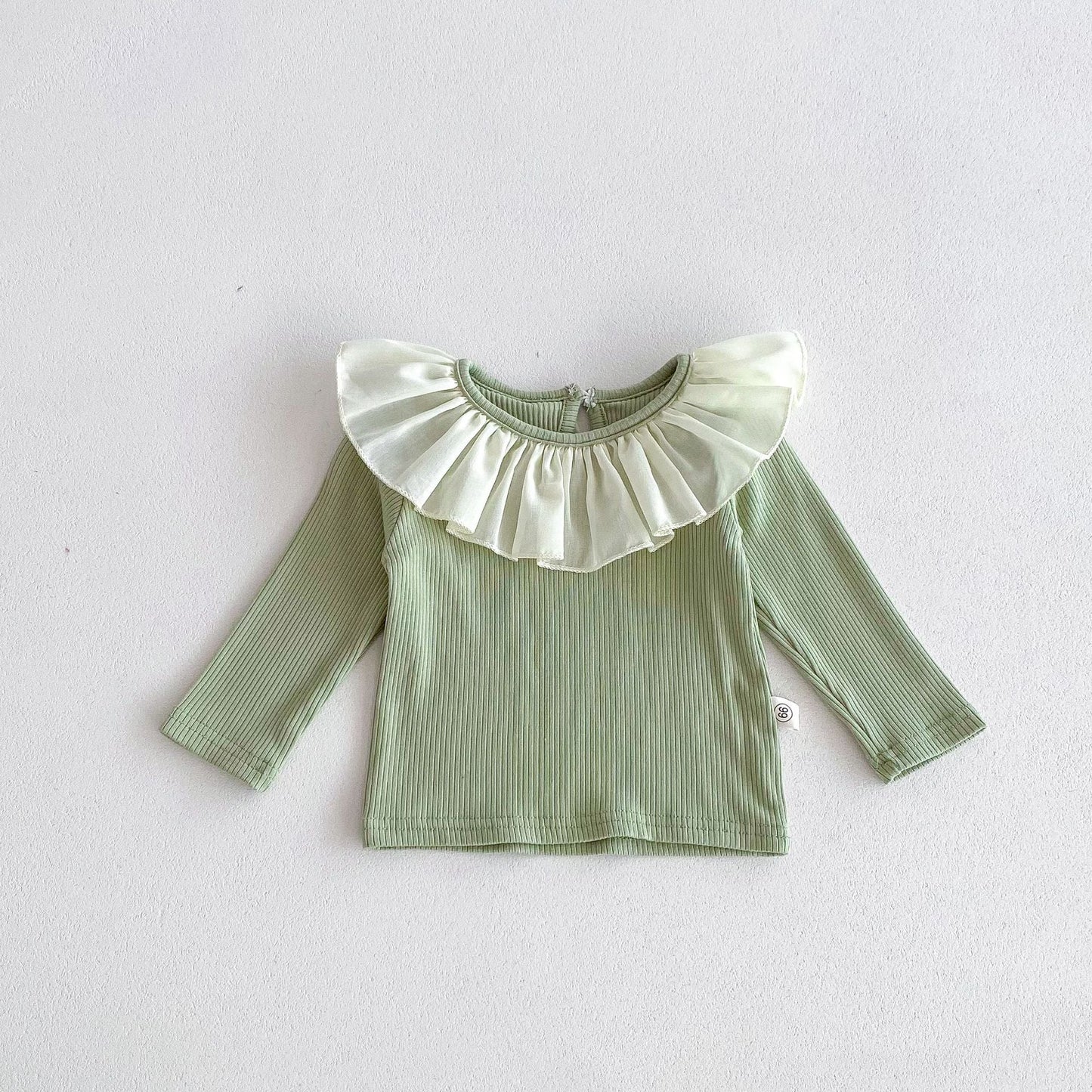 Spring Baby Kids Girls Solid Color Overalls Onesies Dress And Long Sleeves Top Clothing Set