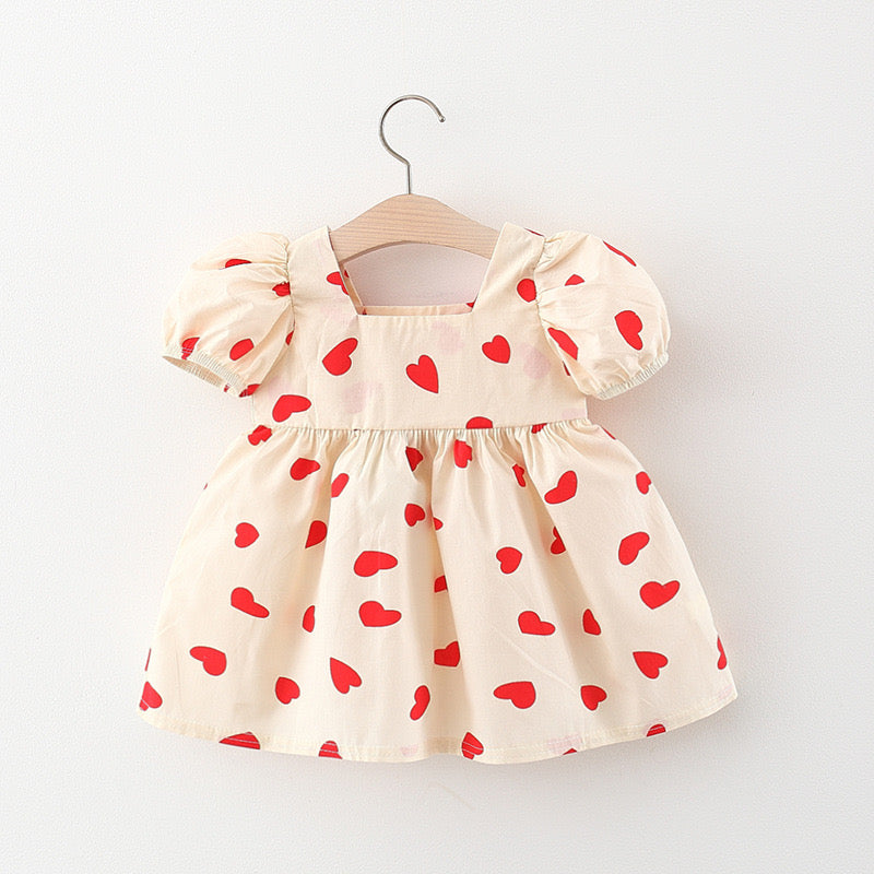Baby Girl Polka Dot Graphic Bow Tie Princess Derss