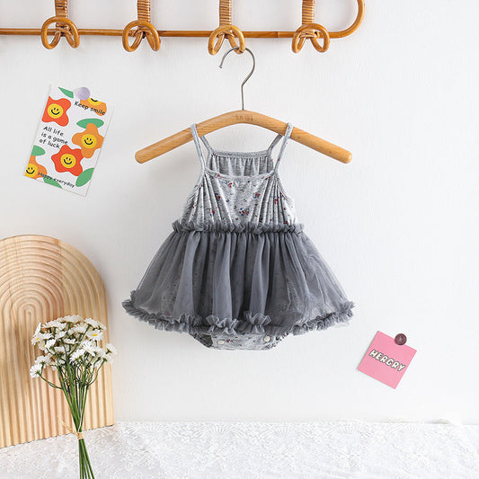 Summer Arrival Baby Girls Cute Floral Sleeveless Dress Design Onesies