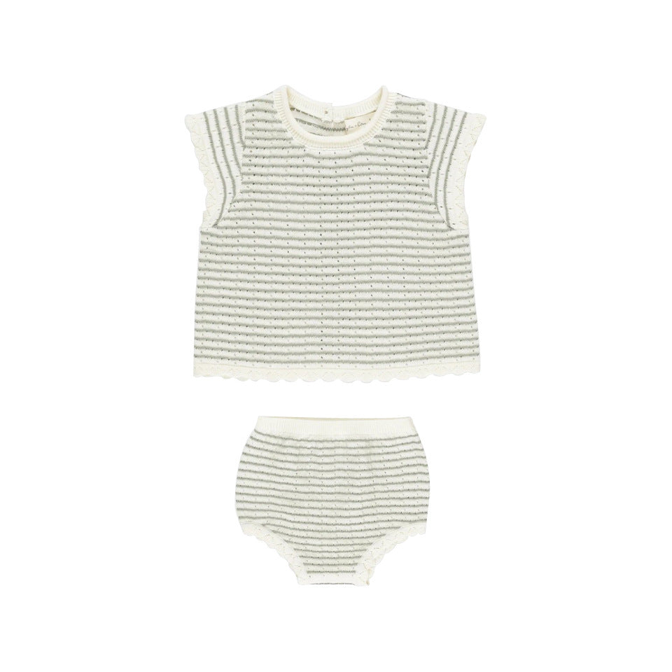 Summer Arrival Baby Unisex Sleeveless Knitted Top Vest and Bloomers Clothing Sets