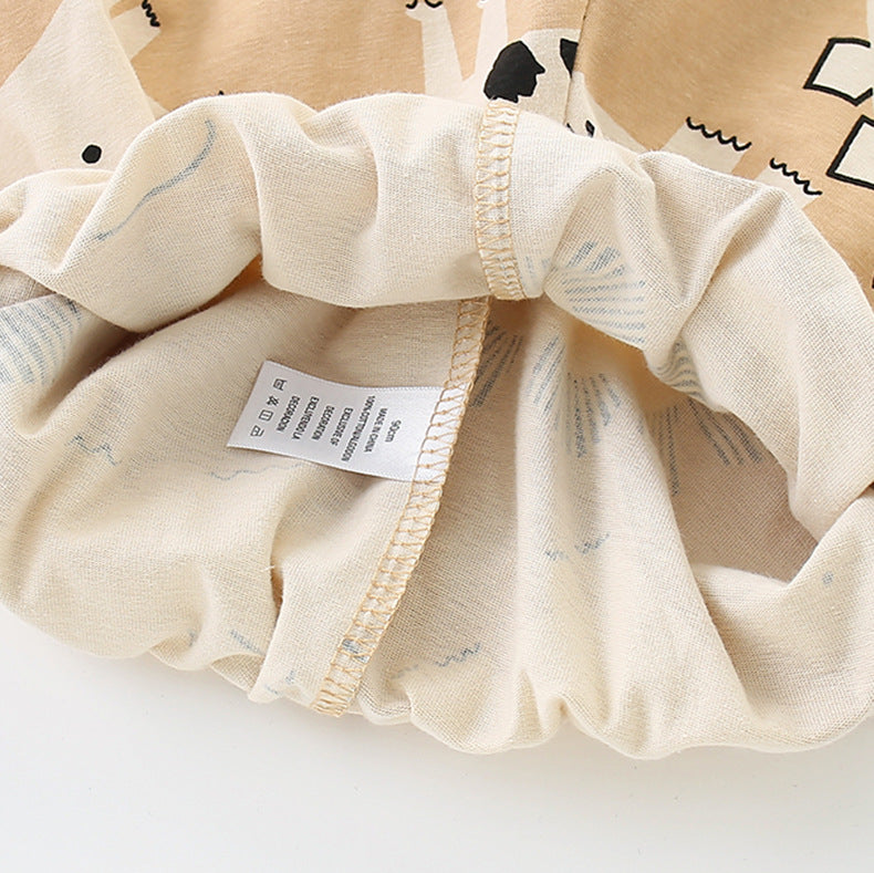 Summer Baby Kids Casual Animals Cartoon Pattern T-shirt and Shorts Clothing Set for Boys