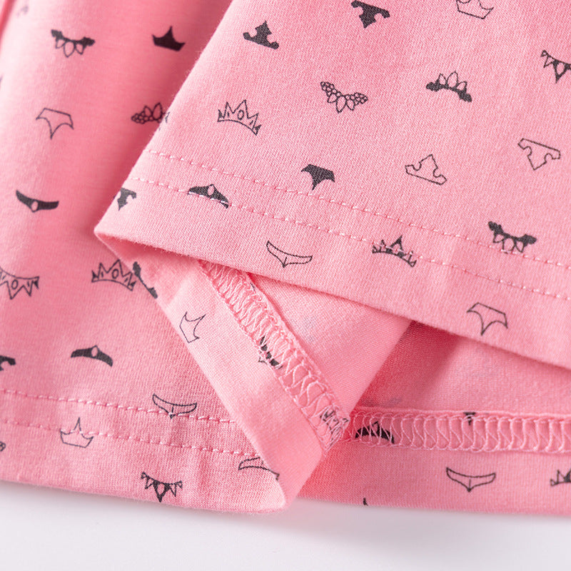 Autumn and Spring Arrival Geometric Pattern Long Sleeves Dress with Peter Pan Collar for Stylish Girls