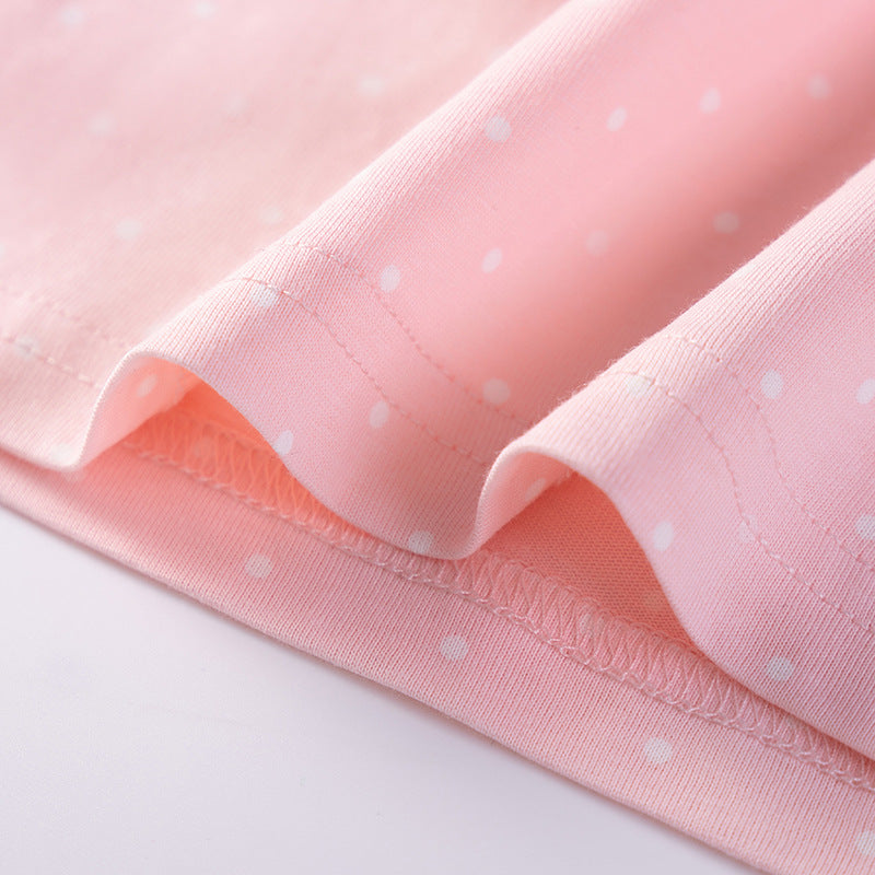 Summer Arrival Rabbit Cartoon Pattern Short Sleeves Dress for Stylish Girls