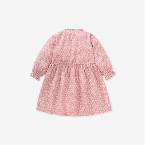 Baby Girl Ditsy Flower Pattern Long Sleeves Sweet Style Dress