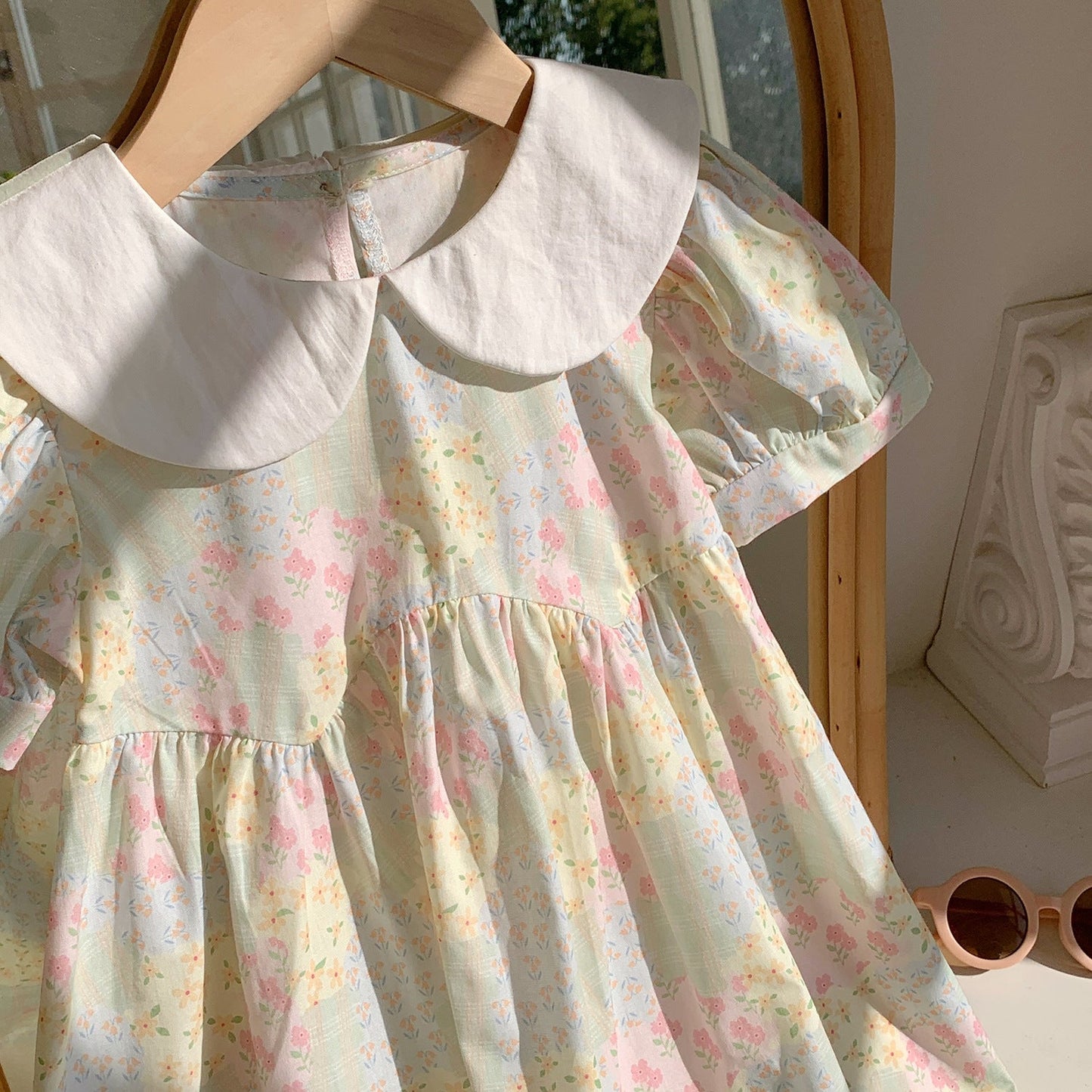Summer Arrival Baby Kids Girls Cute Short Sleeves Floral Dress